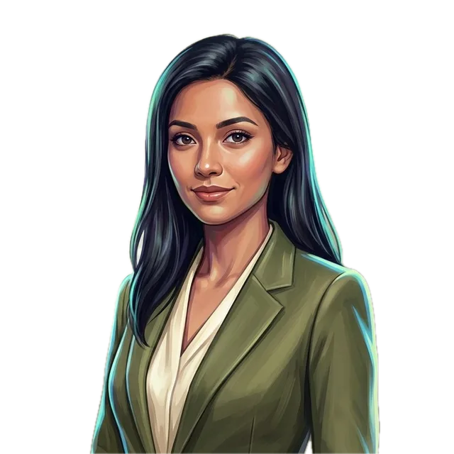 Lena, an AI-generated portrait