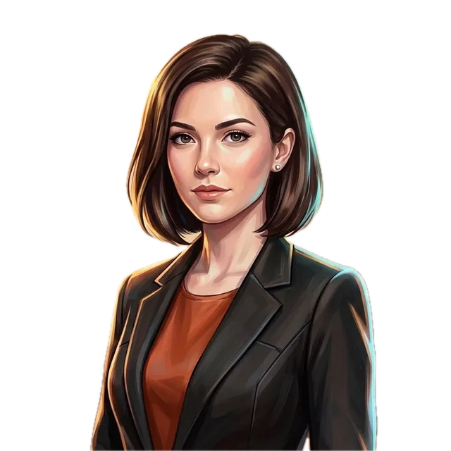 Nora, an AI-generated portrait