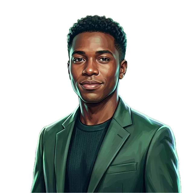 Theo, an AI-generated portrait